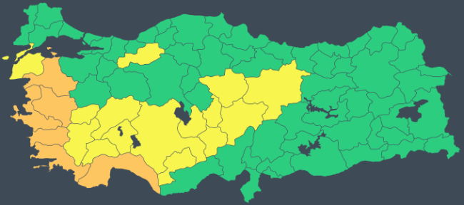 21 il için "turuncu" ve "sarı" uyarı: Fırtına ve sağanağa dikkat